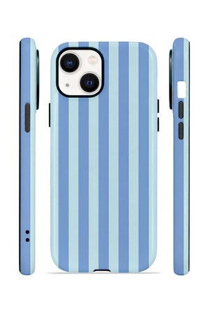 iPhone 15 Plus Vorian Çift Katmanlı MagSafe Kılıf Blue Gelato Stripe