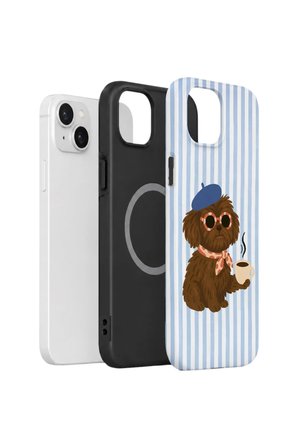 iPhone 15 Plus Vorian Çift Katmanlı MagSafe Kılıf Cafe Dog Riviera