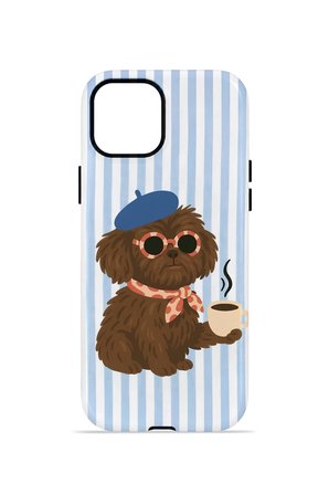 iPhone 15 Plus Vorian Çift Katmanlı MagSafe Kılıf Cafe Dog Riviera