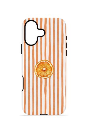 iPhone 16 Plus Vorian Çift Katmanlı MagSafe Kılıf Orange Slice Stripe