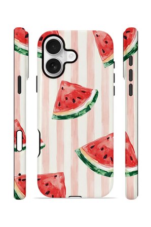 iPhone 16 Plus Vorian Çift Katmanlı MagSafe Kılıf Watermelon Blush Stripe