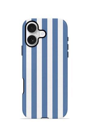iPhone 16 Plus Vorian Çift Katmanlı MagSafe Kılıf Blue Marina Stripe