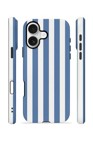 iPhone 16 Plus Vorian Çift Katmanlı MagSafe Kılıf Blue Marina Stripe