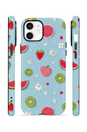 iPhone 12 Vorian Çift Katmanlı MagSafe Kılıf Fruit Confetti Sky