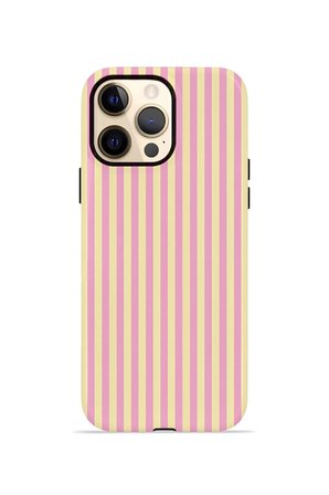 iPhone 12 Pro Max Vorian Çift Katmanlı MagSafe Kılıf Lemon Candy Pinstripe