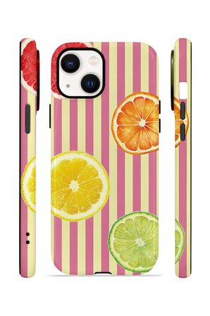 iPhone 14 Vorian Çift Katmanlı MagSafe Kılıf Citrus Fiesta Stripe