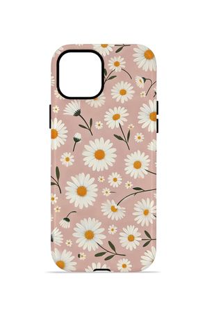 iPhone 14 Vorian Çift Katmanlı MagSafe Kılıf Daisy Mocha Garden
