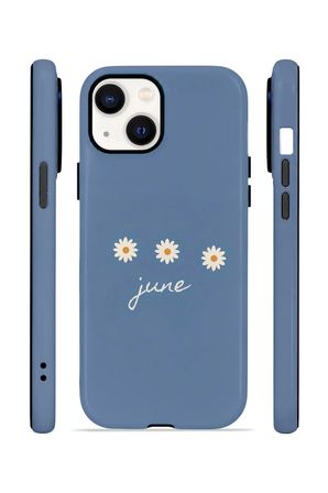 iPhone 14 Vorian Çift Katmanlı Kılıf June Daisy Blue
