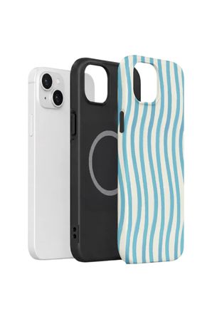 iPhone 14 Vorian Çift Katmanlı MagSafe Kılıf Aqua Wave Riviera