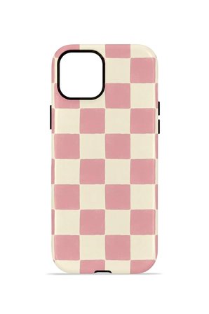 iPhone 15 Vorian Çift Katmanlı MagSafe Kılıf Blush Checker