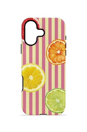 iPhone 16 Vorian Çift Katmanlı MagSafe Kılıf Citrus Fiesta Stripe