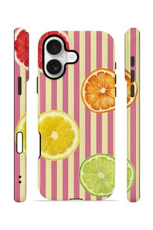 iPhone 17 Vorian Çift Katmanlı MagSafe Kılıf Citrus Fiesta Stripe