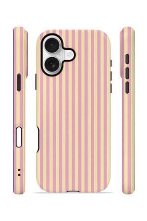 iPhone 17 Vorian Çift Katmanlı MagSafe Kılıf Lemon Candy Pinstripe