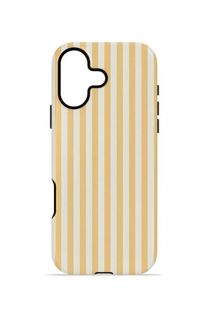 iPhone 17 Vorian Çift Katmanlı MagSafe Kılıf Vanilla Pinstripe