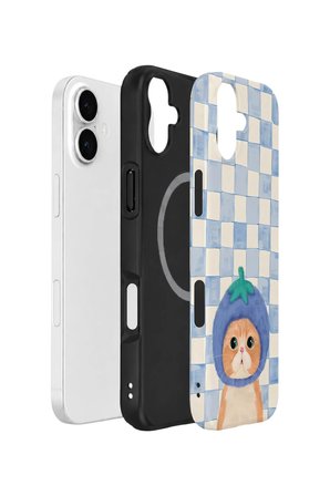 iPhone 17 Vorian Çift Katmanlı MagSafe Kılıf Blueberry Cat Check