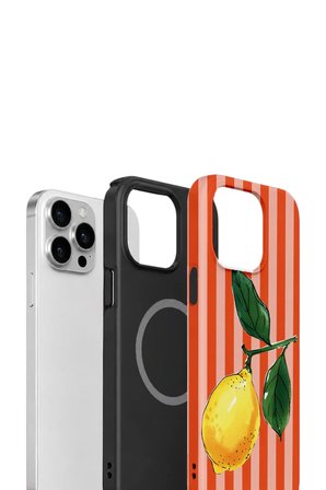 iPhone 13 Pro Vorian Çift Katmanlı MagSafe Kılıf Sicilian Lemon Red Stripe