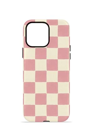 iPhone 13 Pro Vorian Çift Katmanlı MagSafe Kılıf Blush Checker