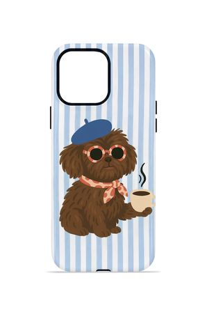 iPhone 13 Pro Vorian Çift Katmanlı MagSafe Kılıf Cafe Dog Riviera