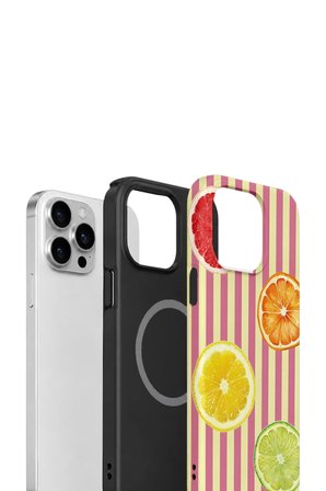 iPhone 13 Pro Max Vorian Çift Katmanlı MagSafe Kılıf Citrus Fiesta Stripe