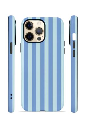 iPhone 13 Pro Max Vorian Çift Katmanlı MagSafe Kılıf Blue Gelato Stripe
