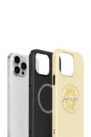 iPhone 13 Pro Max Vorian Çift Katmanlı MagSafe Kılıf Just A Girl Lemon
