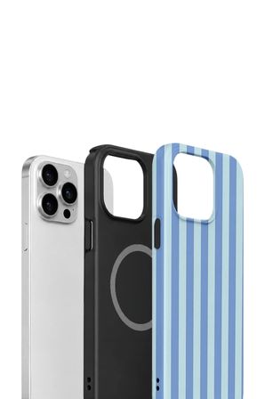 iPhone 14 Pro Vorian Çift Katmanlı MagSafe Kılıf Blue Gelato Stripe
