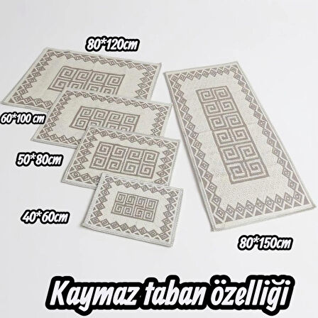  Pamuklu Kaymaz Taban Dikdörtgen Banyo Paspası – Yüksek Emici Pamuk Dokuma Banyo Halısı 60 x 100 Ölçülerinde