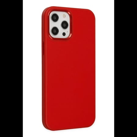 Apple iPhone 12 Pro Max Kılıf Asya Deri Silikon - Kırmızı
