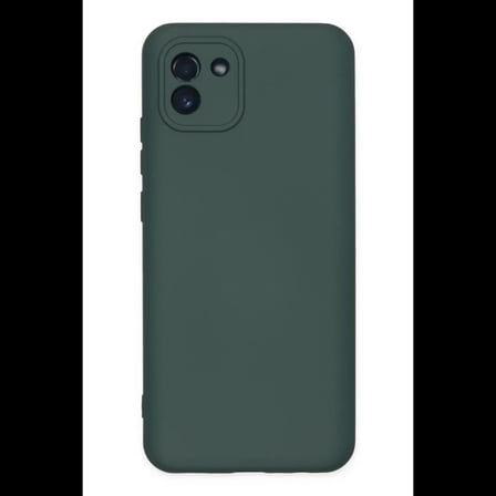 Samsung Galaxy A03 Kılıf Nano içi Kadife Silikon - Koyu Yeşil