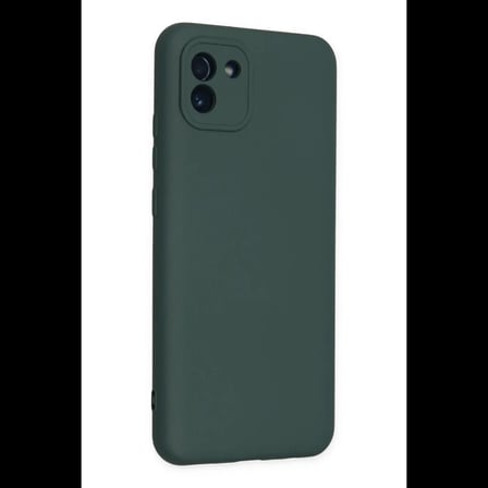 Samsung Galaxy A03 Kılıf Nano içi Kadife Silikon - Koyu Yeşil