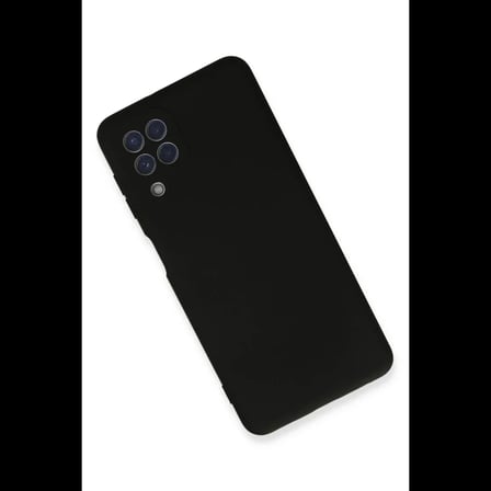 Samsung Galaxy A22 Kılıf Nano içi Kadife Silikon - Siyah