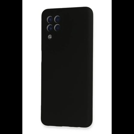 Samsung Galaxy A22 Kılıf Nano içi Kadife Silikon - Siyah