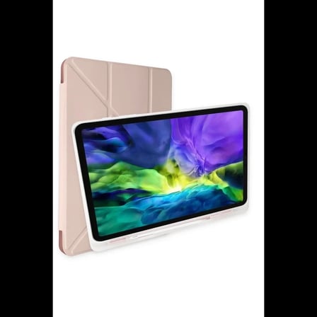 Samsung Galaxy T870 Tab S7 11 Kılıf Kalemlikli Mars Tablet Kılıfı - Rose Gold