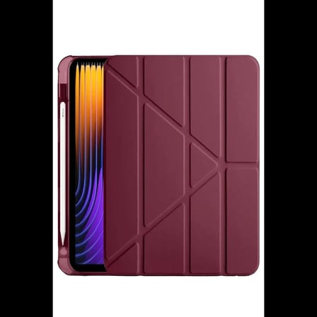 Xiaomi Pad 7 Pro Kılıf Kalemlikli Mars Tablet Kılıfı - Mürdüm