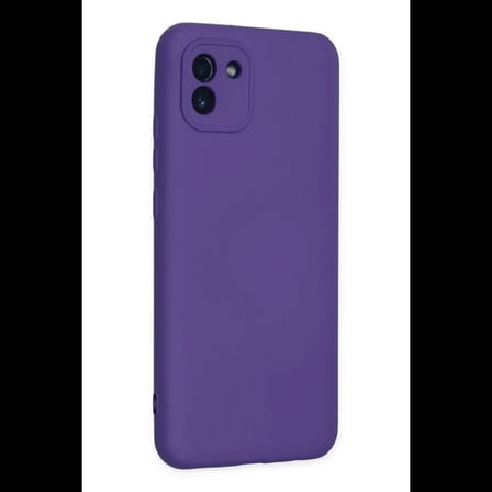 Samsung Galaxy A03 Kılıf Nano içi Kadife Silikon - Mor