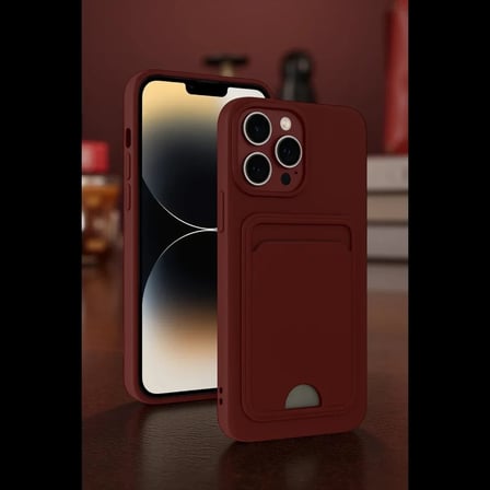 Apple iPhone 13 Pro Max Kılıf Kelvin Kartvizitli Silikon - Lila