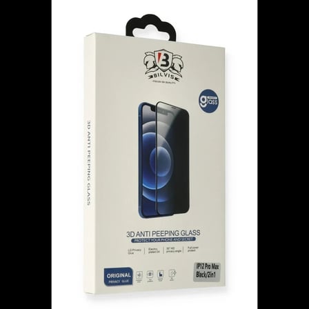 Apple iPhone 13 Mini Bilvis 3D Anti Peeping Hayalet Cam Ekran Koruyucu