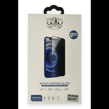 Apple iPhone 13 Mini Bilvis 3D Anti Peeping Hayalet Cam Ekran Koruyucu