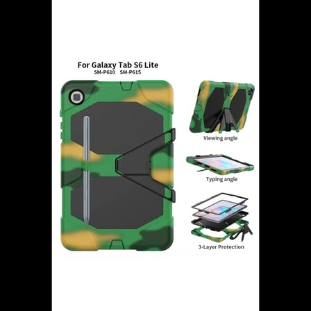 Samsung Galaxy P610 Tab S6 Lite 10.4 Kılıf Griffin Tablet Kapak - Kamuflaj