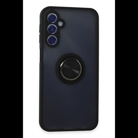 Samsung Galaxy M34 5G Kılıf Montreal Yüzüklü Silikon Kapak - Siyah