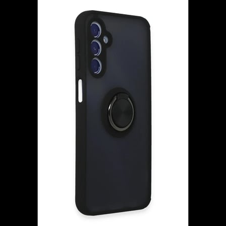 Samsung Galaxy M34 5G Kılıf Montreal Yüzüklü Silikon Kapak - Siyah