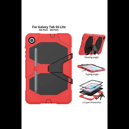 Samsung Galaxy P610 Tab S6 Lite 10.4 Kılıf Griffin Tablet Kapak - Kırmızı