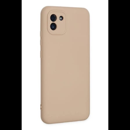 Samsung Galaxy A03 Kılıf Nano içi Kadife Silikon - Pudra