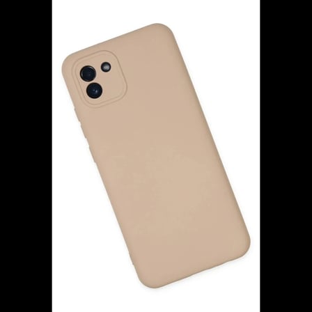 Samsung Galaxy A03 Kılıf Nano içi Kadife Silikon - Pudra