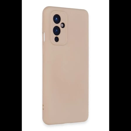 One Plus 9 Kılıf Nano içi Kadife Silikon - Pudra