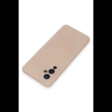 One Plus 9 Kılıf Nano içi Kadife Silikon - Pudra