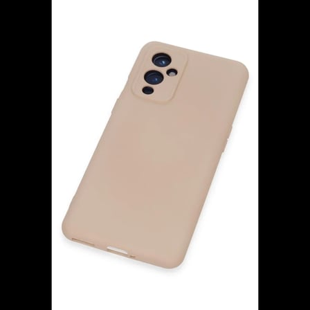 One Plus 9 Kılıf Nano içi Kadife Silikon - Pudra