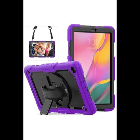 Samsung Galaxy T510 Tab A 10.1 Kılıf Pars Tablet Kapak - Mor