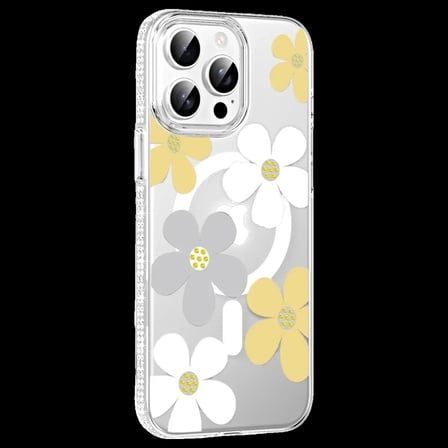 Joko Apple iPhone 15 Pro Max Floral Magsafe Kapak - Sarı