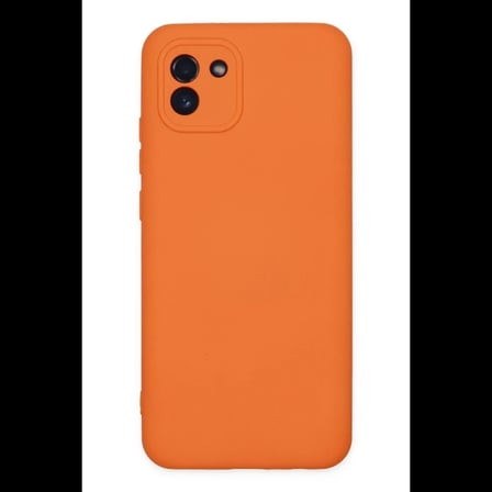 Samsung Galaxy A03 Kılıf Nano içi Kadife Silikon - Turuncu